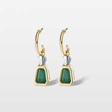 Carregar imagem no visualizador da galeria, Brinco Frasco Trapézio Esmeralda