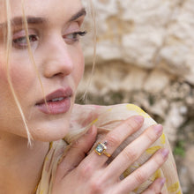 Carregar imagem no visualizador da galeria, Anel Frasco Square Madrepérola Abalone