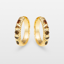 Carregar imagem no visualizador da galeria, Brinco Argola Citrino