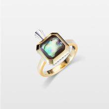 Carregar imagem no visualizador da galeria, Anel Frasco Square Madrepérola Abalone