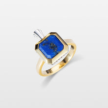 Carregar imagem no visualizador da galeria, Anel Frasco Square Lápis Lazúli