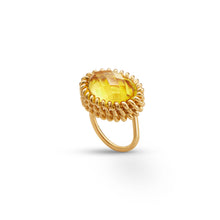 Carregar imagem no visualizador da galeria, Anel Ninho Citrino Briolê