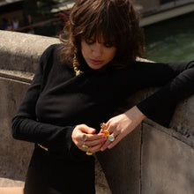 Carregar imagem no visualizador da galeria, Anel Ninho Ametista Cabuchon