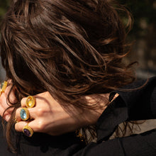 Carregar imagem no visualizador da galeria, Anel Ninho Citrino Cabuchon