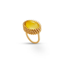 Carregar imagem no visualizador da galeria, Anel Ninho Citrino Cabuchon