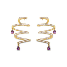 Carregar imagem no visualizador da galeria, Brinco Casulo Ametista