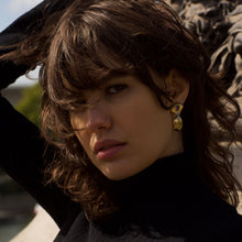 Carregar imagem no visualizador da galeria, Brinco Escama Ametista e Citrino