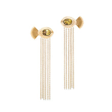 Carregar imagem no visualizador da galeria, Brinco Corrente Citrino