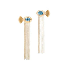 Carregar imagem no visualizador da galeria, Brinco Corrente Topázio