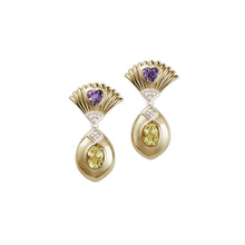 Carregar imagem no visualizador da galeria, Brinco Escama Ametista e Citrino