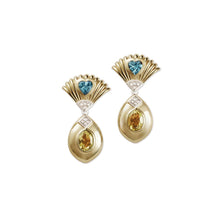 Carregar imagem no visualizador da galeria, Brinco Escama Topázio e Citrino