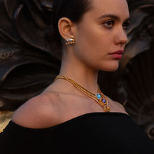 Carregar imagem no visualizador da galeria, Colar Ninho Topazio Cabuchon