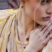 Carregar imagem no visualizador da galeria, Brinco Frasco Trapézio Esmeralda