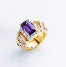 Carregar imagem no visualizador da galeria, Anel Deneuve Ametista